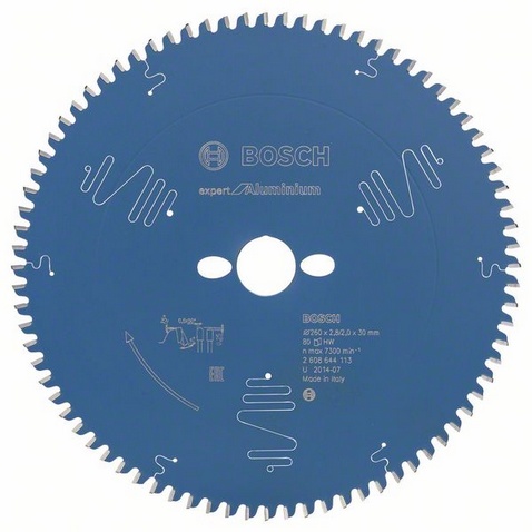 Bosch Accessoires Cirkelzaagblad Expert for Aluminium 260X30X2.8/2X80T - 2608644113