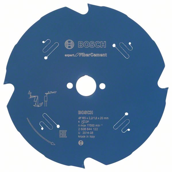 Bosch Accessoires Cirkelzaagblad Expert for Fiber Cement 170X30X2.2/1.6X4 - 2608644123