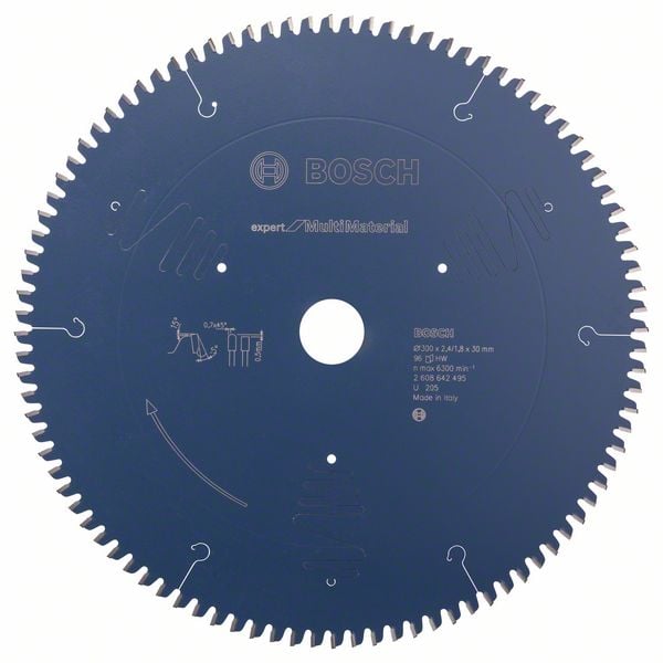 Bosch Accessoires Cirkelzaagblad Expert for Multimaterial K/V 300X30X2.4/1.8 96T - 2608642495