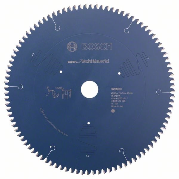 Bosch Accessoires Cirkelzaagblad Expert for Multimaterial K/V 305X30X2.4/1.8 96T - 2608642529