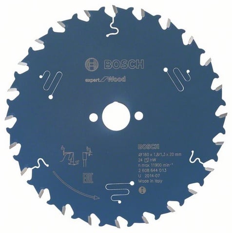Bosch Accessoires Cirkelzaagblad Expert for Wood 160x20x1.8/1.3x24T - 2608644013