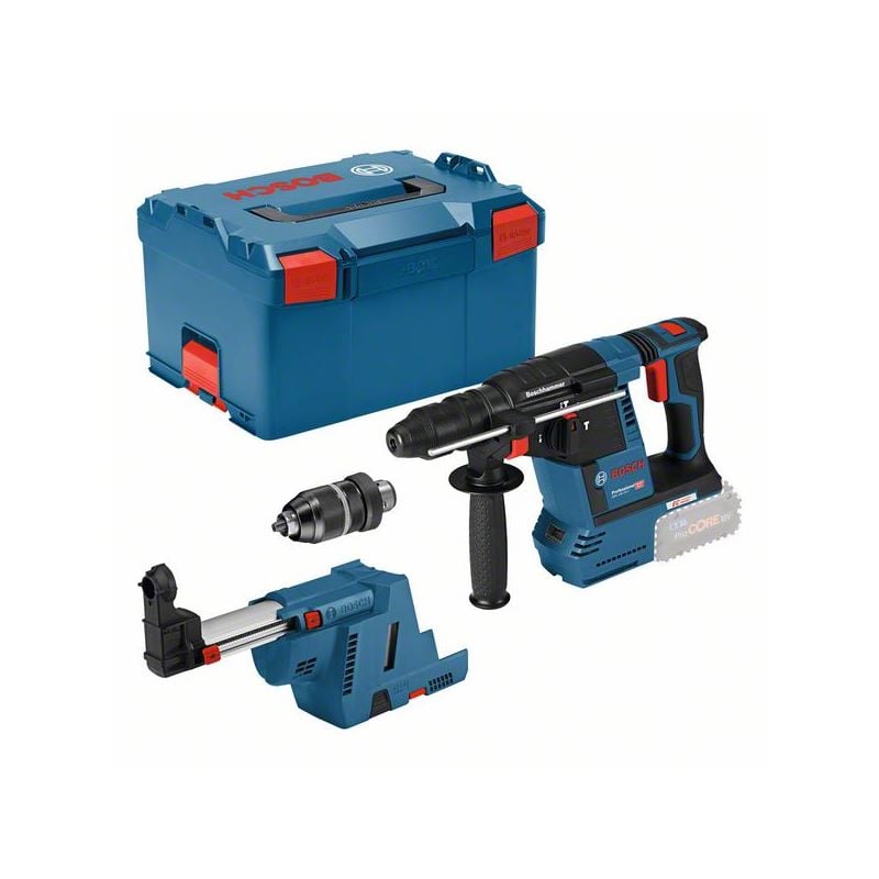 Bosch Blauw GBH 18V-26 F Accuboorhamer met stofafzuiging GDE 18V-16 | SDS plus | zonder accu's en lader - 061191000K
