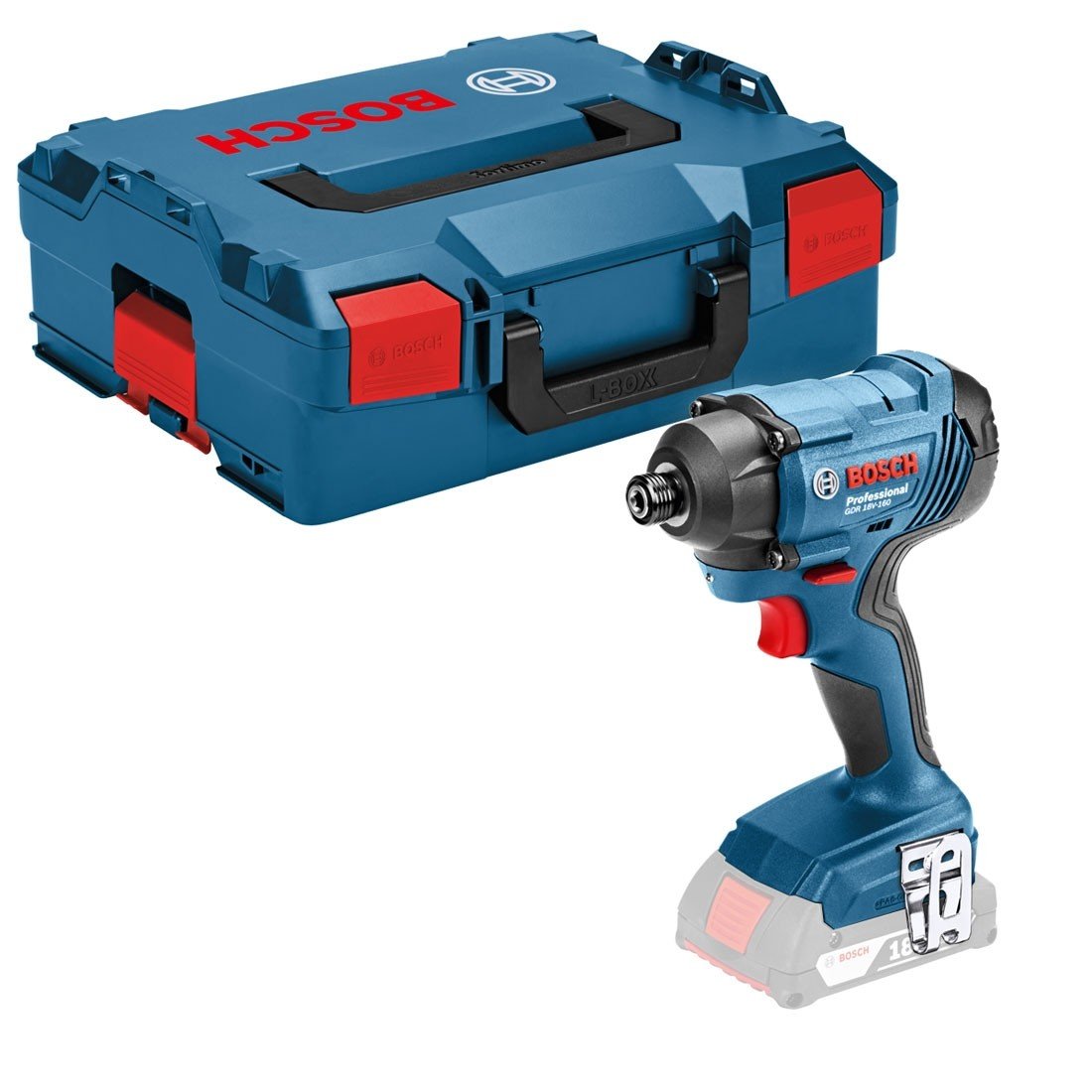 Bosch Blauw GDR 18V-160 Professional Accu Slagschroevendraaier | zonder accu's en lader in L-boxx - 06019G5104