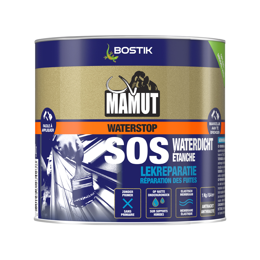 Bostik Mamut Waterstop MS-Polymeer | Antraciet | Direct waterdichtend membraam - 30632339