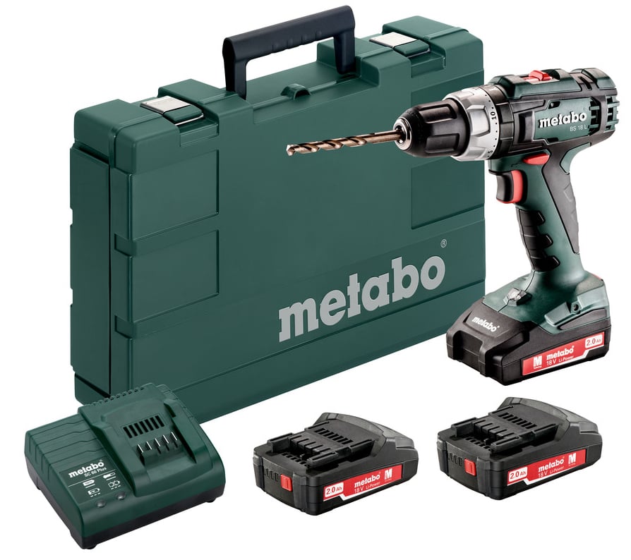 Metabo BS 18 L SET ACCU-BOORSCHROEFMACHINE met 3x 2.0Ah accu&apos;s Li-ion - 602321540