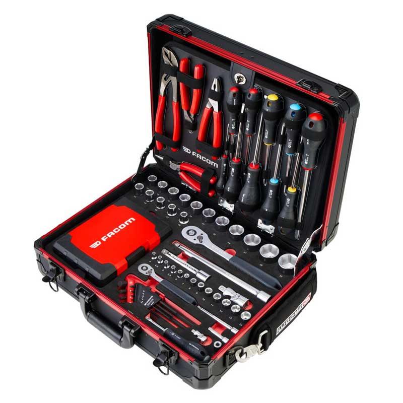 Facom start maintenance koffer in aluminium met gereedschap set (181-delig) - BV.GMS181PB