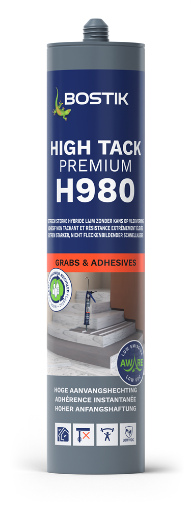 Bostik H980 High Tack Premium | 290 ml | Zwart (12 stuks) - 30614679