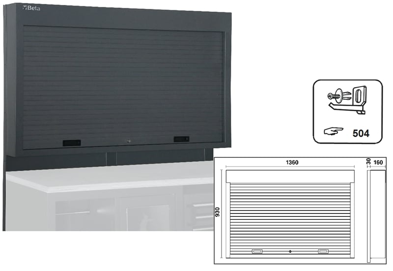 Beta C45Pro Pas-Gereedschapswandsysteem - 045000290