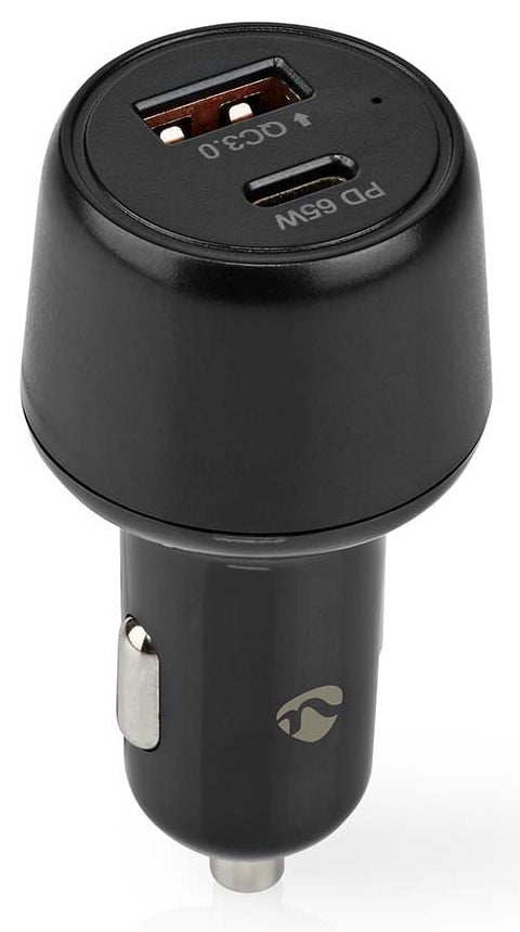 Nedis Autolader | 2.0 / 3.0 / 3.25 A | Outputs: 2 | Poorttype: USB-A / USB-C | 65 W - CCPD65W100BK