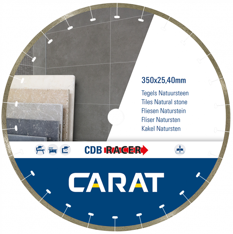 Carat CDBM350400 | Racer Diamantzaagblad | 350 x 25,40 | tegels/natuursteen - CDBM350400