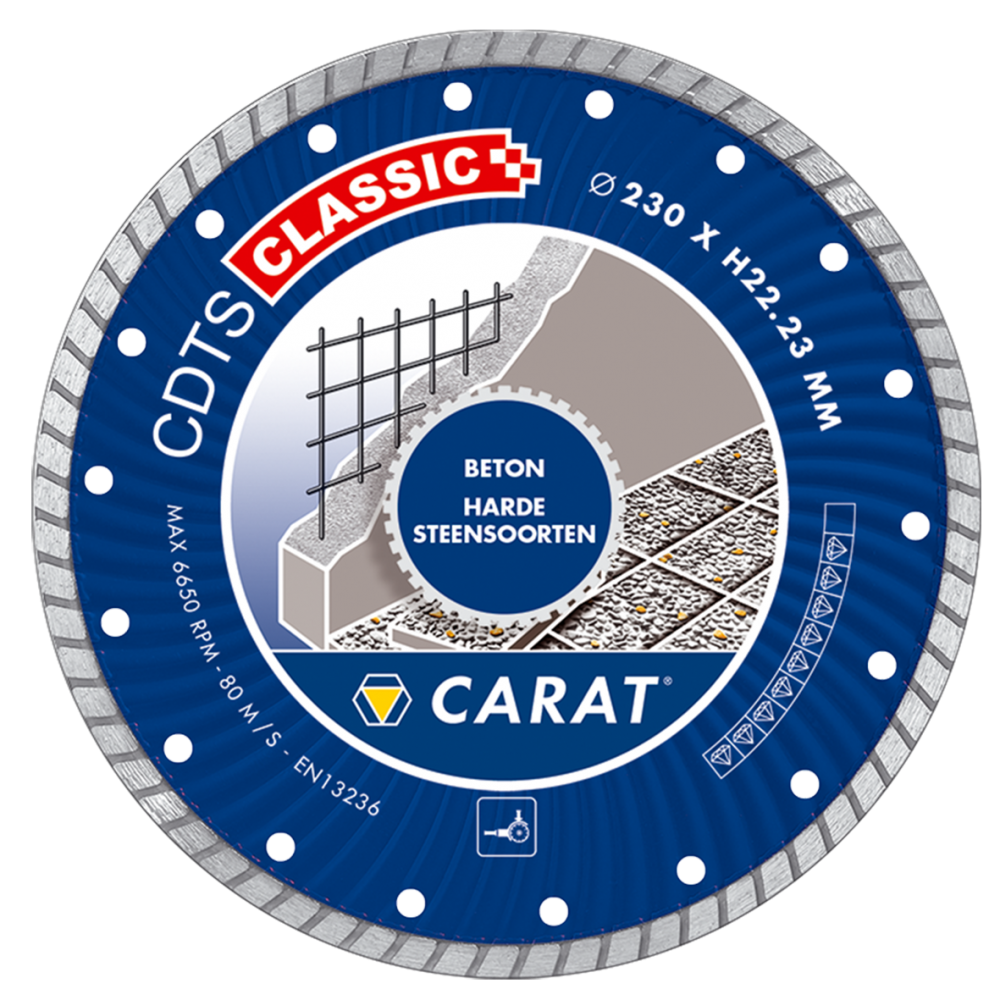 Carat CDTSC18030 Diamantzaag Beton | Droog | 180x22,23 mm | CDTS Classic - CDTSC18030