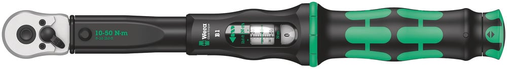 Wera Click-Torque B 1 draaimomentsleutel met omschakelratel, 3/8 duim, 10 - 50 Nm - 1 stuk(s) - 05075610001