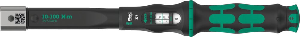 Wera Click-Torque X 7 draaimomentsleutel voor insteekgereedschappen 10-100 Nm 14x18 x 10-100 Nm 05075657001