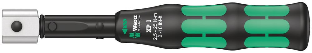 Wera Click-Torque XP 1 draaimomentsleutel met standaardinstellingen voor insteekgereedschappen 2 5-25 Nm 2 5 Nm 9x12 x 2 5 Nm x 2.5-25 Nm