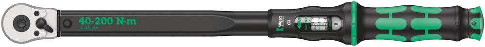 Wera Click-Torque C 3 draaimomentsleutel met omschakelratel, 1/2 duim, 40 - 200 Nm - 1 stuk(s) - 05075622001