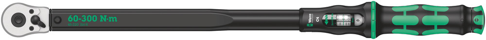 Wera Click-Click-Torque C 4 draaimomentsleutel met omschakelratel, 1/2 duim, 60 - 300 Nm - 1 stuk(s) - 05075623001