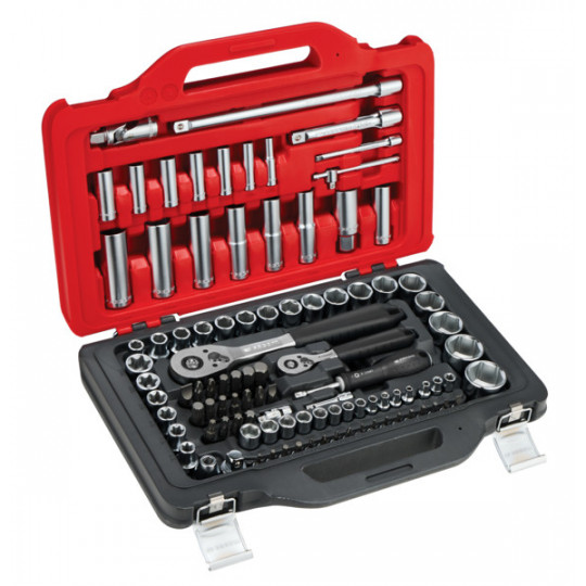 Facom start set in koffer met ratel doppen 1/4" & 1/2" twin box 100-delig - RSL.151-EP100PB