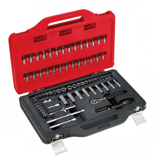 Facom start set in koffer met ratel doppen 1/4" twin box 72-delig - RL.151-EP72PB
