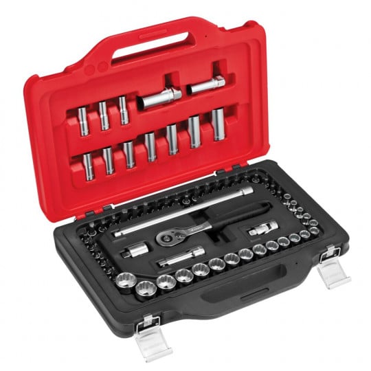 Facom start set in koffer met ratel doppen 3/8" twin box 62-delig - JL.151-EP62PB