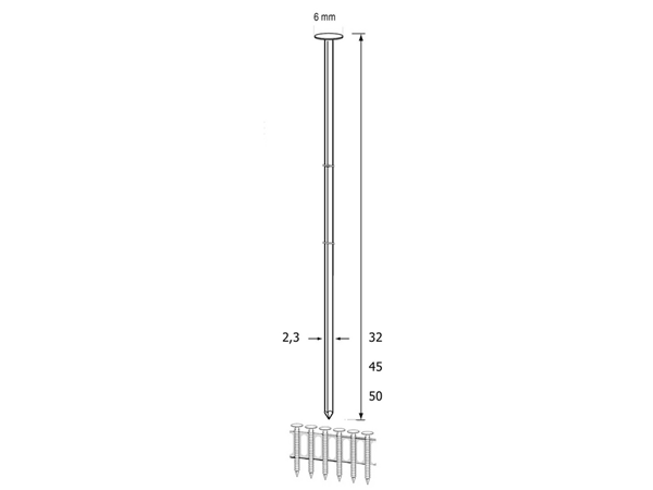 Dutack Coilnagel RNCS25 Nk 50mm ds 7200 st - 5233007