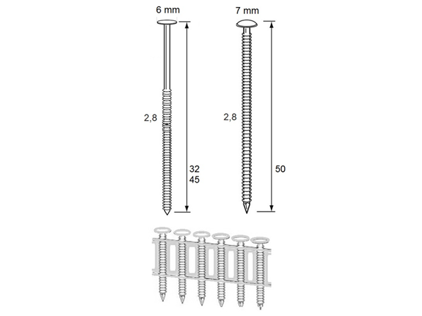 Dutack Coilnagels RNCS28 Rvs 50mm Ring Lensk ds6000 st. - 5243005