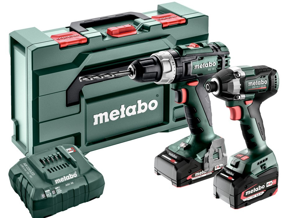 Metabo BSL+SSD200LTBL 685194000 Accu-schroefboormachine, Accu-slagmoersleutel 18 V 4 Ah Li-ion Incl. accu, Incl. lader