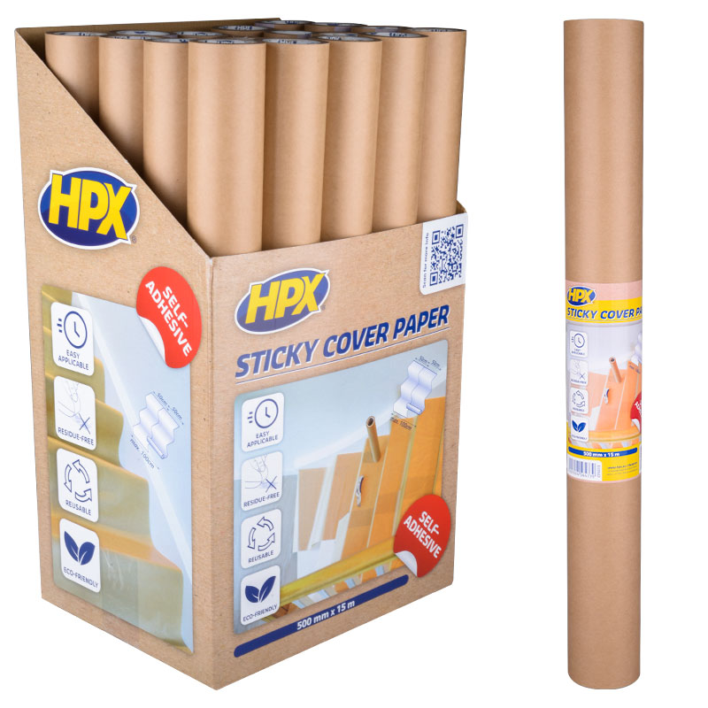 HPX Zelfklevend afdekpapier | 500mm x 15m - CP5015 CP5015