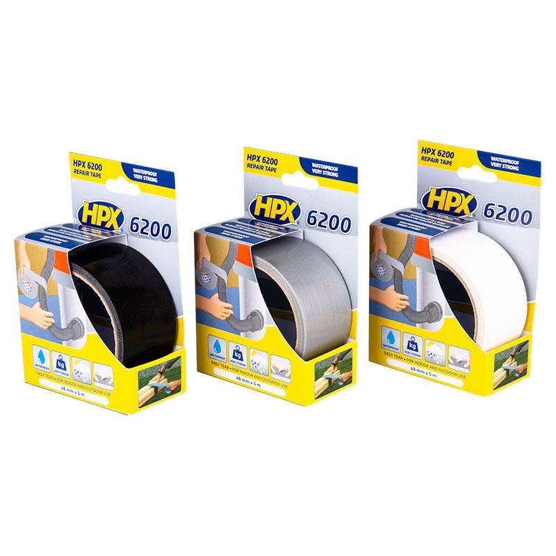 HPX Pantsertape | Zwart | 48mm x 5m - CS5005 | 24 stuks CS5005