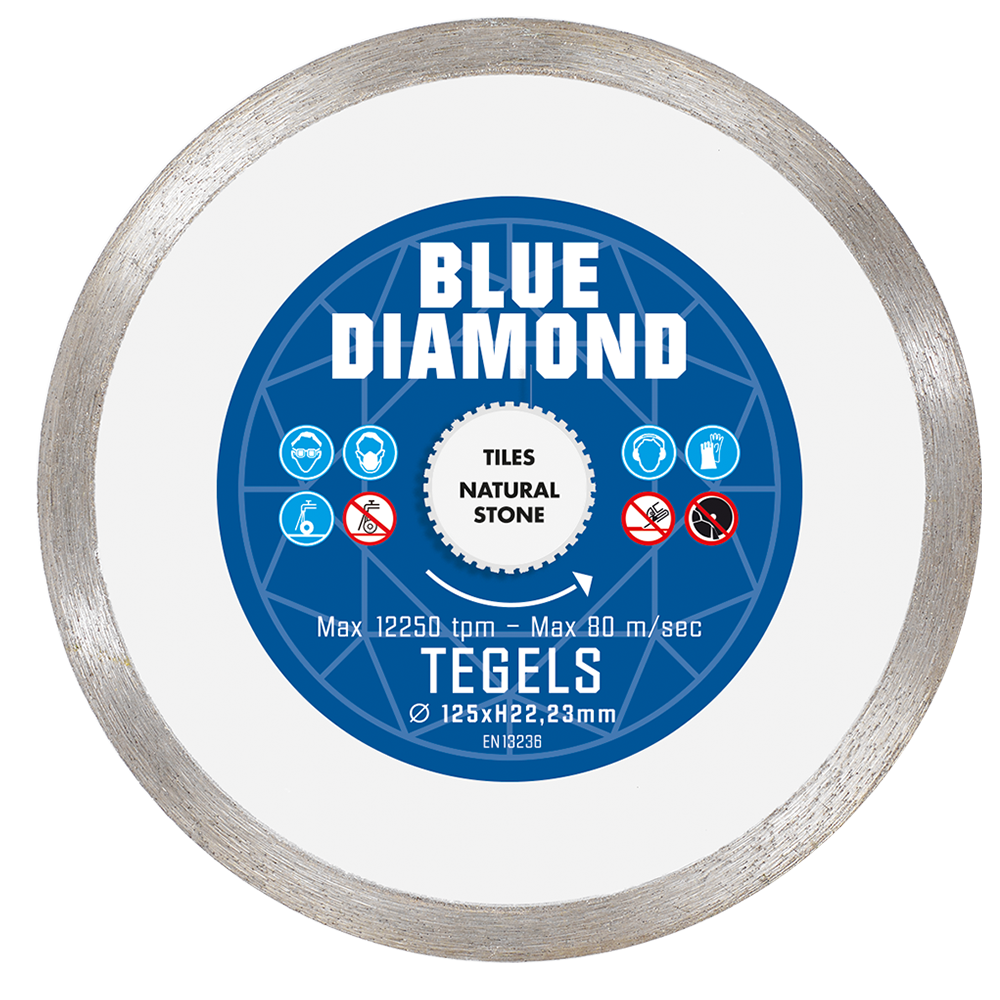 Carat CSMS1253BD Blue Diamond Diamantzaagblad voor droogzagen - 125x22,23mm - Tegels/Natuursteen - CSMS1253BD