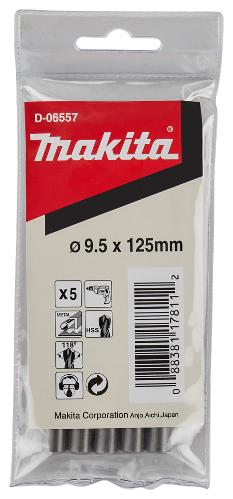 Makita Accessoires Metaalboor 9,5X125mm - D-06557 D-06557
