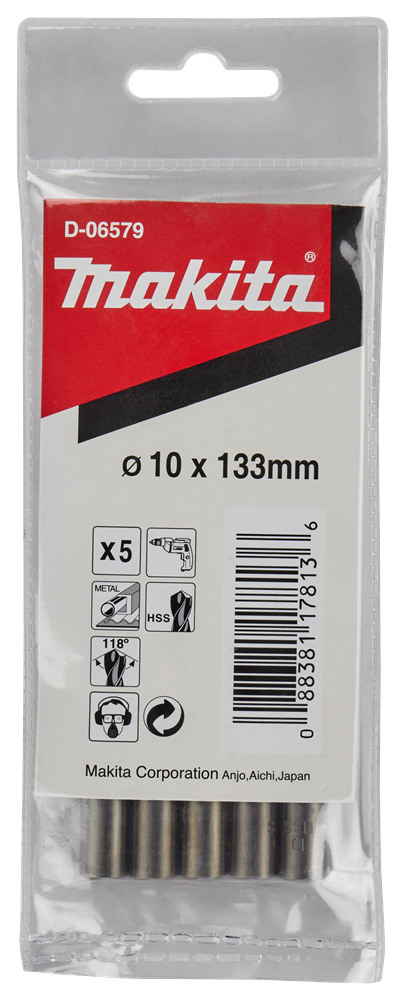 Makita Accessoires Metaalboor 10,0X133mm - D-06579 D-06579