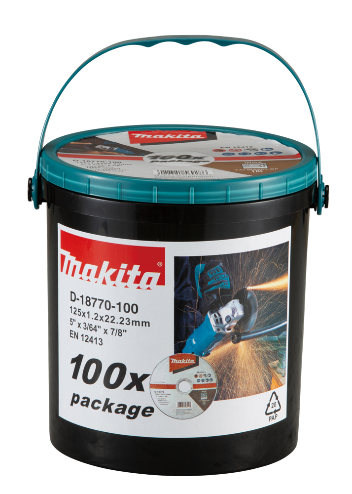 Makita Accessoires Doorslijpschijf RVS 125x22,23x1,2mm, 100 stuks - D-18770-100