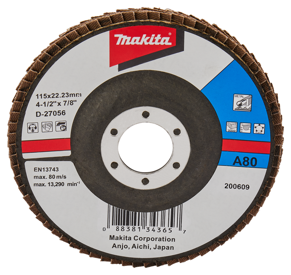 Makita Accessoires Lamellenschuurschijf 115mm A80 - D-27056 D-27056