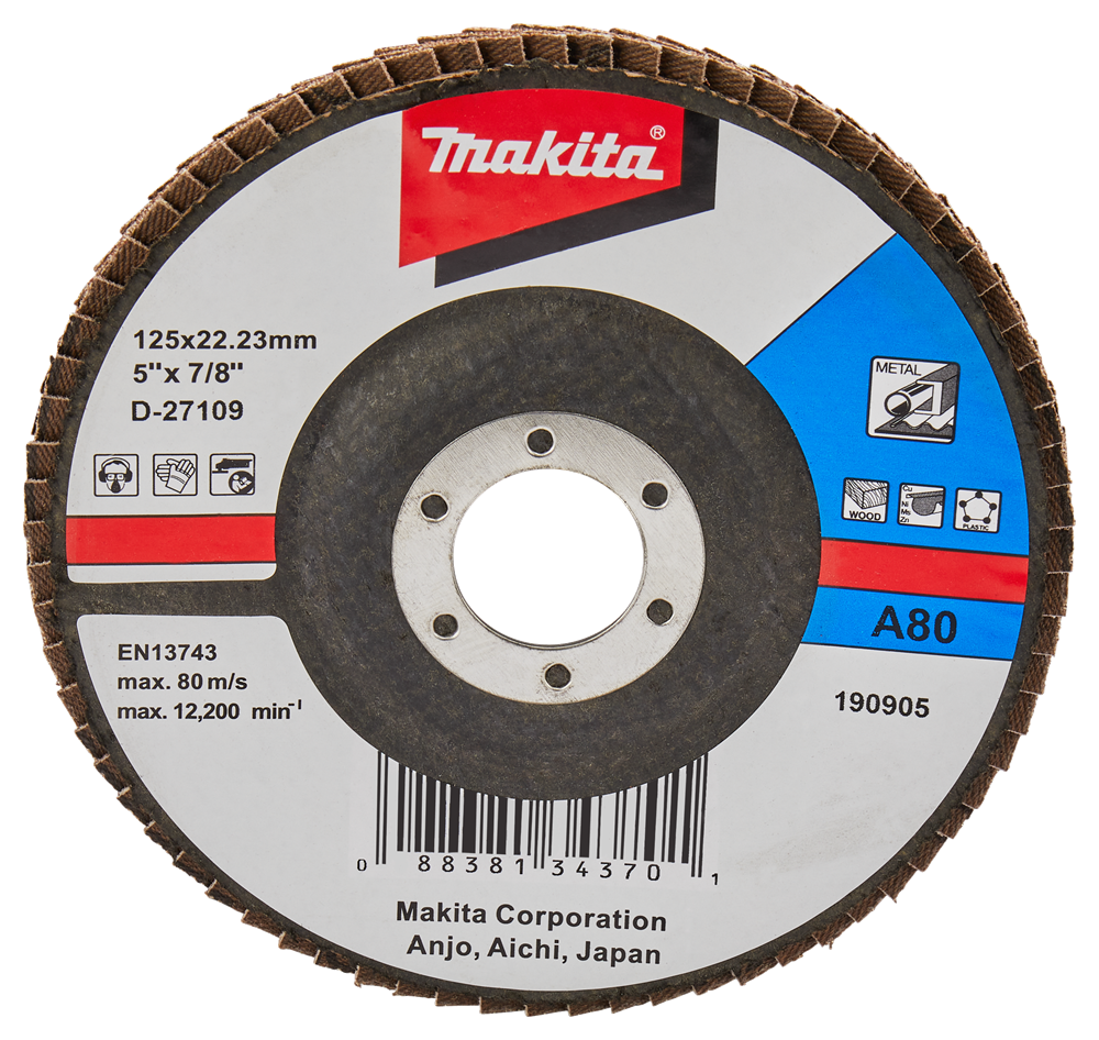 Makita Accessoires Lamellenschuurschijf 125mm A80 - D-27109 D-27109