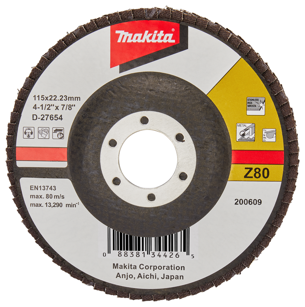 Makita Accessoires Lamellenschuurschijf 115mm Z80 - D-27654 D-27654