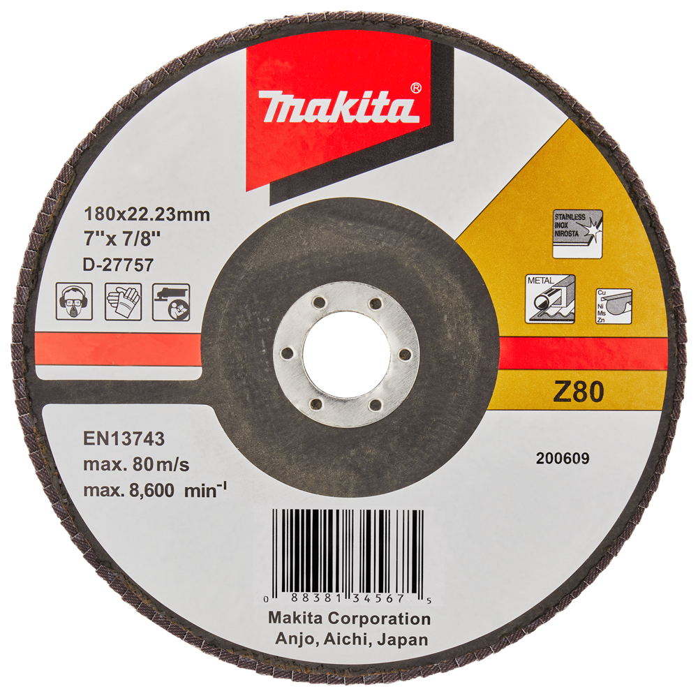 Makita Accessoires Lamellenschuurschijf 180mm Z80 - D-27757 D-27757