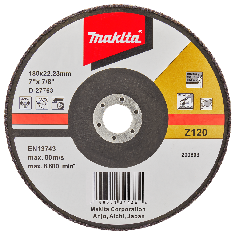 Makita Accessoires Lamellenschuurschijf 180mm Z120 - D-27763 D-27763