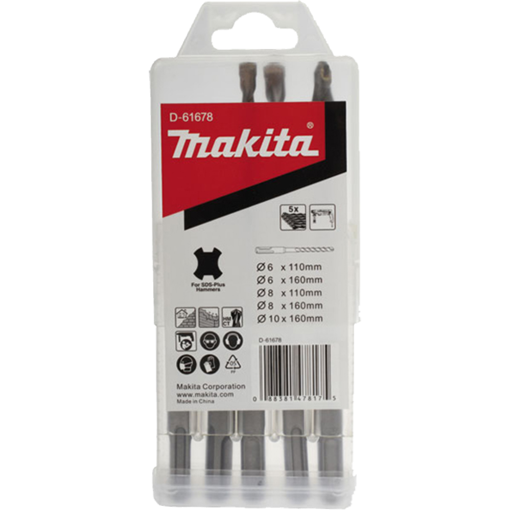 Makita Accessoires Betonborenset 5-delig - D-61678 D-61678