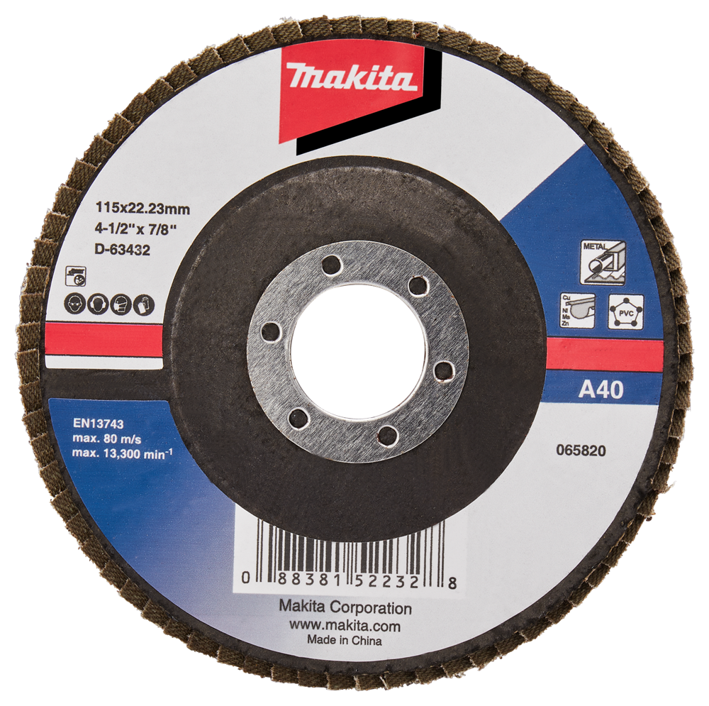 Makita Accessoires Lamellenschuurschijf 115mm A40 - D-63432-10 D-63432-10