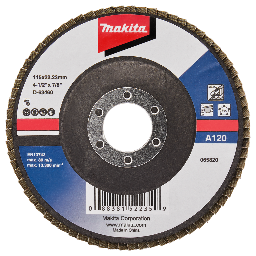 Makita Accessoires Lamellenschuurschijf 115mm A120 - D-63460-10 D-63460-10