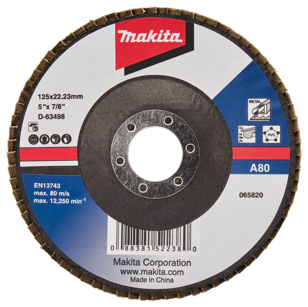 Makita Accessoires Lamellenschuurschijf 125mm A80 - D-63498-10 D-63498-10