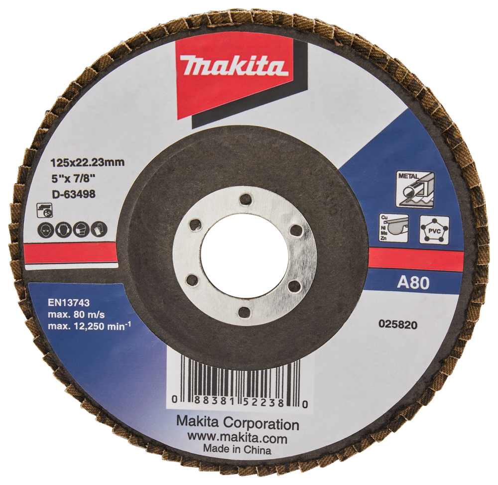 Makita Accessoires Lamellenschuurschijf 125mm A80 - D-63498 - D-63498