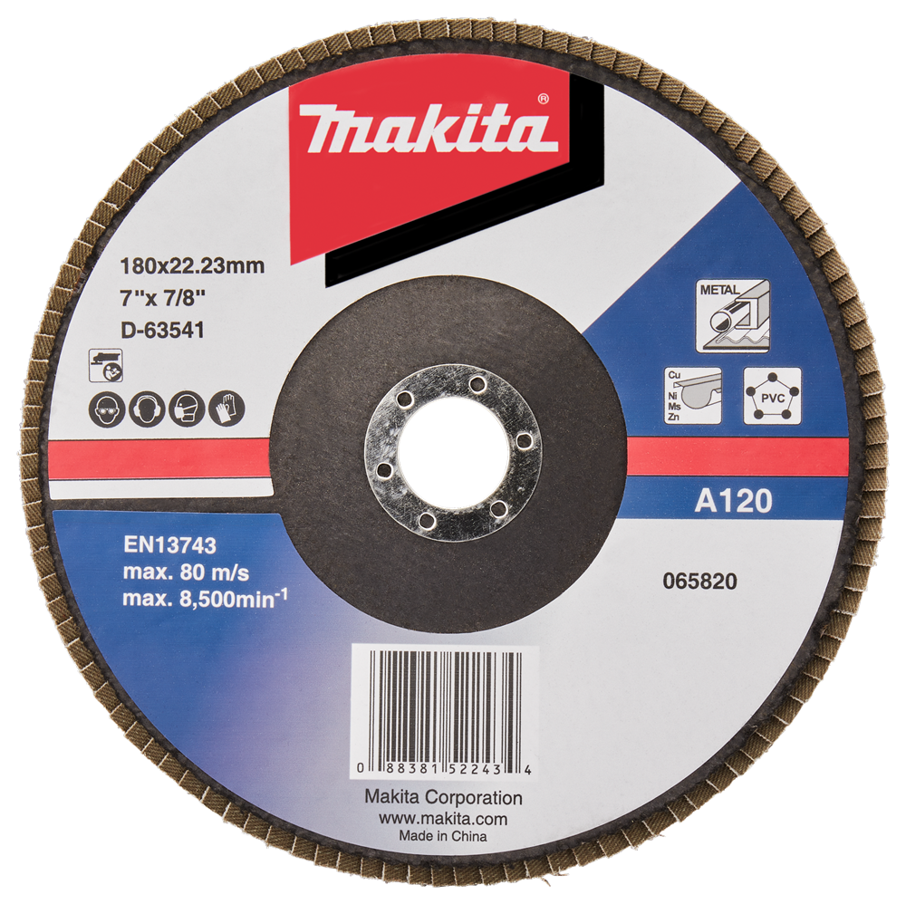 Makita Accessoires Lamellenschuurschijf 180mm A120 - D-63541-10 D-63541-10