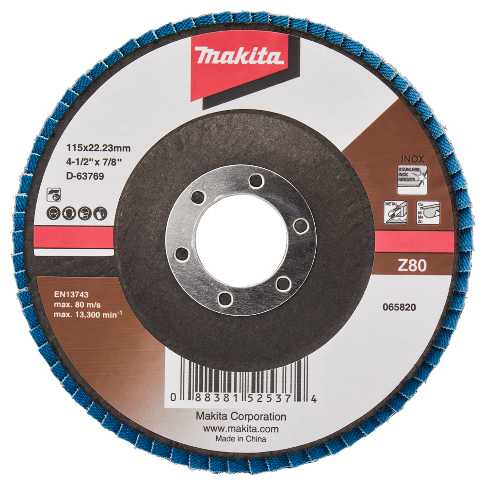 Makita Accessoires Lamellenschuurschijf 115mm Z80 - D-63769-10 D-63769-10