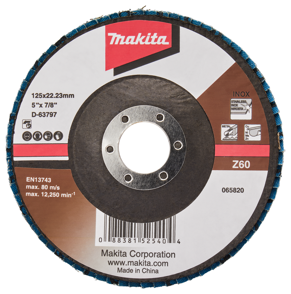 Makita Accessoires Lamellenschuurschijf 125mm Z60 - D-63797-10 D-63797-10