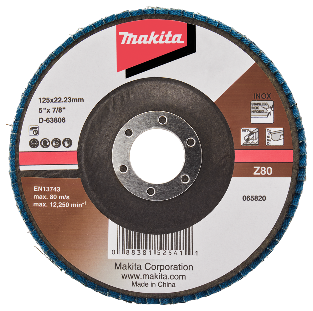 Makita Accessoires Lamellenschuurschijf 125mm Z80 - D-63806-10 D-63806-10