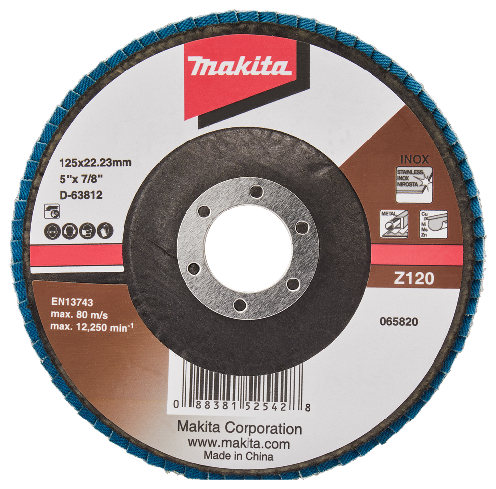 Makita Accessoires Lamellenschuurschijf 125mm Z120 - D-63812-10 D-63812-10