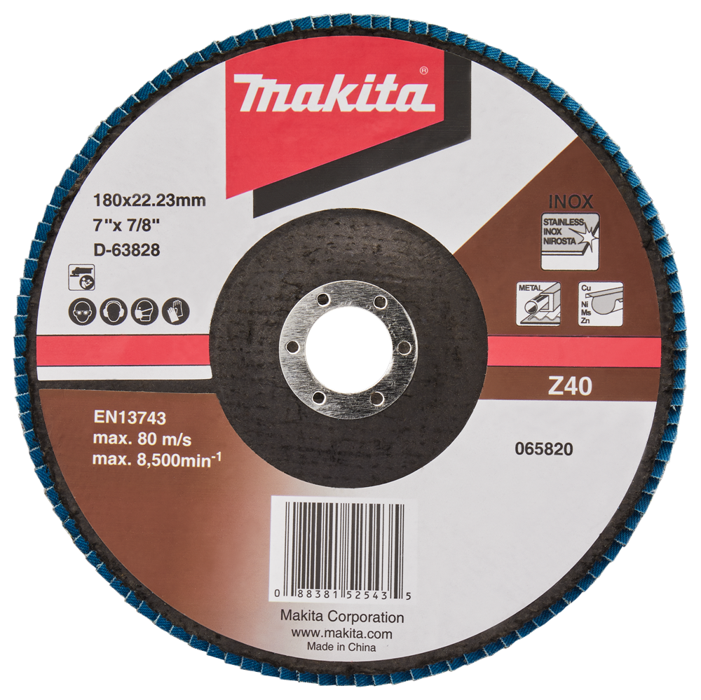 Makita Accessoires Lamellenschuurschijf 180mm Z40 - D-63828-10 D-63828-10