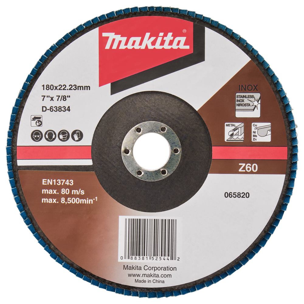 Makita Accessoires Lamellenschuurschijf 180mm Z60 - D-63834-10 D-63834-10