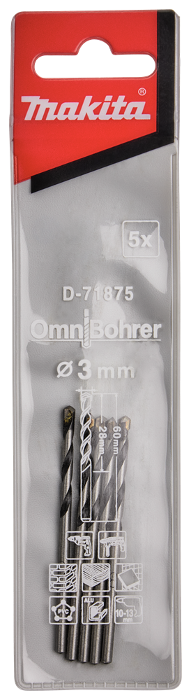 Makita Accessoires Multiboor 3x60mm - D-71875 D-71875